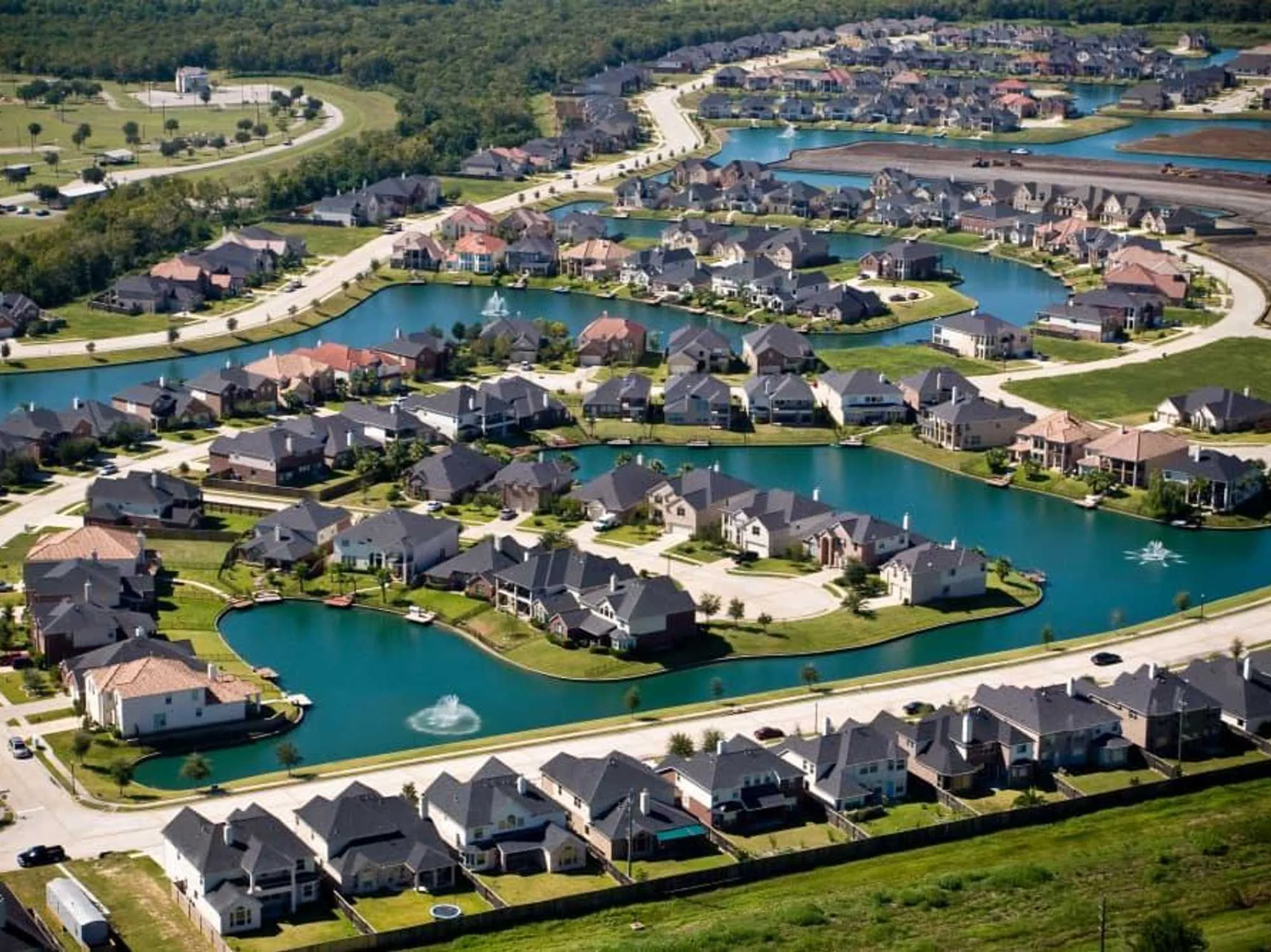 Aerial view of Missouri City, TX